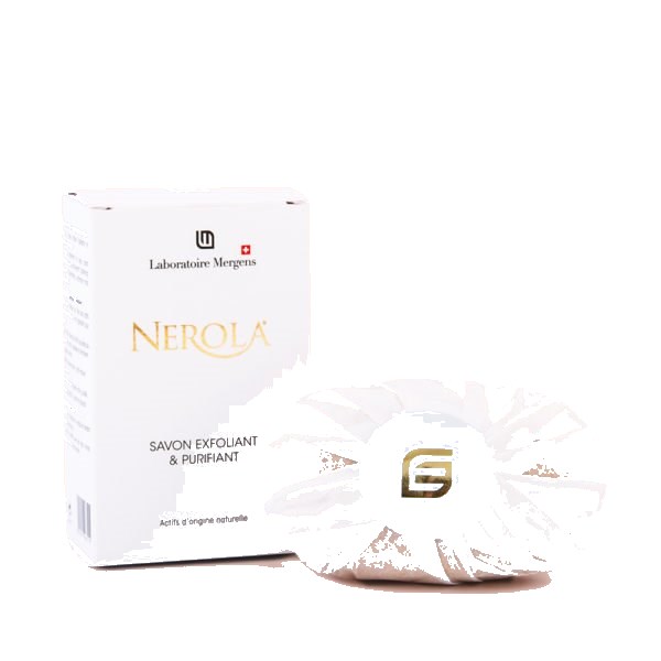 Nerola Jabón Exfoliante y Purificante — envase oficial Laboratoire Mergens